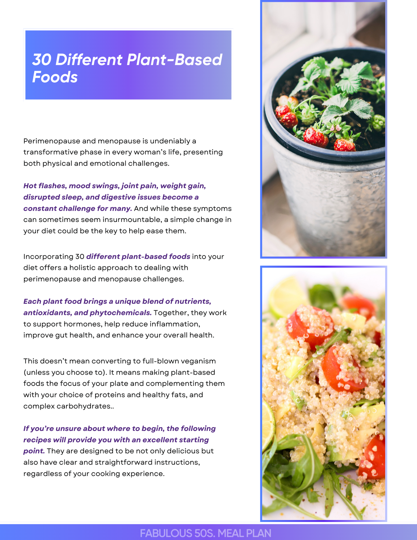 7-Day Perimenopause & Menopause Nourishing Recipes Fabulous50s