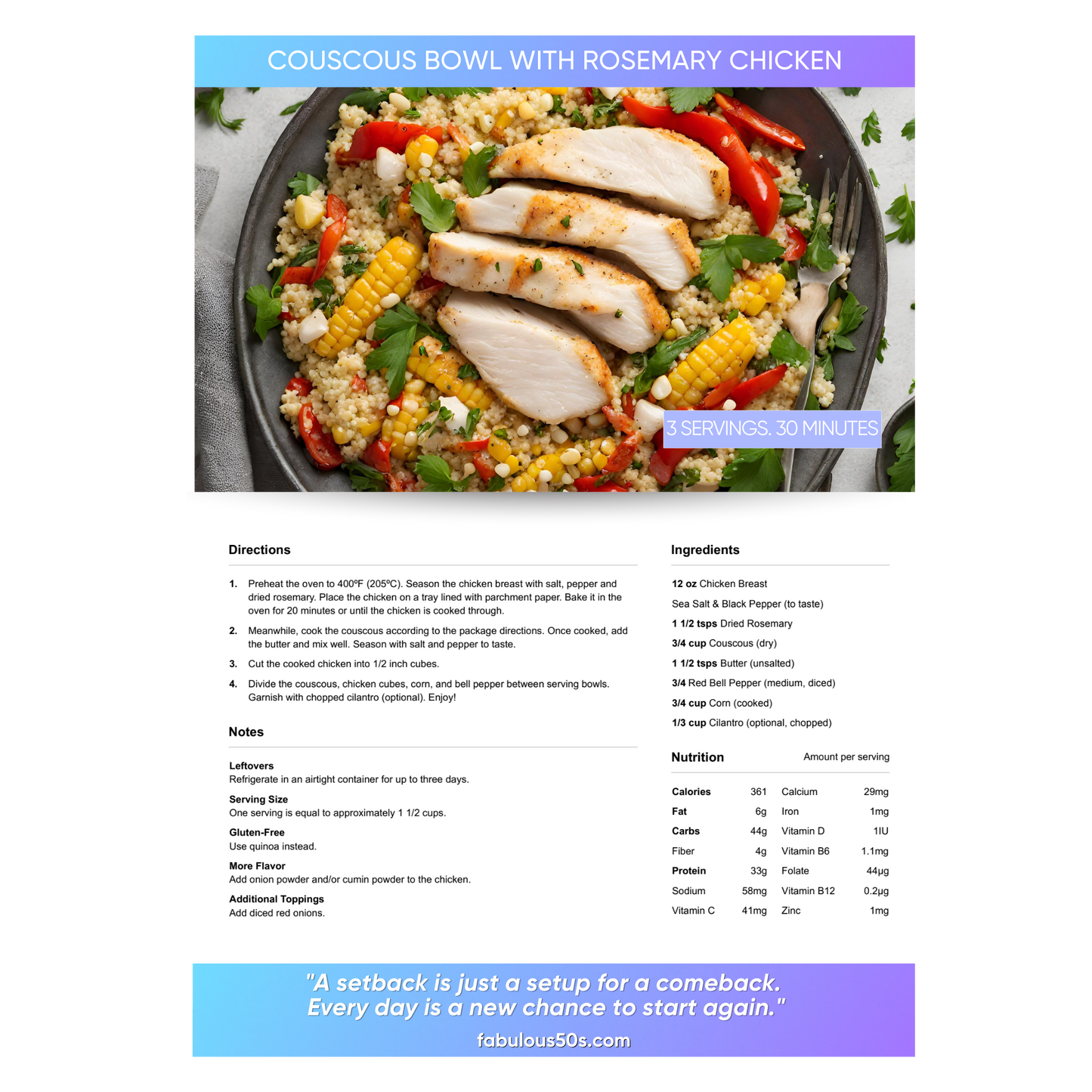 14-Day Gluten-Free Meal Plan Fabulous50s