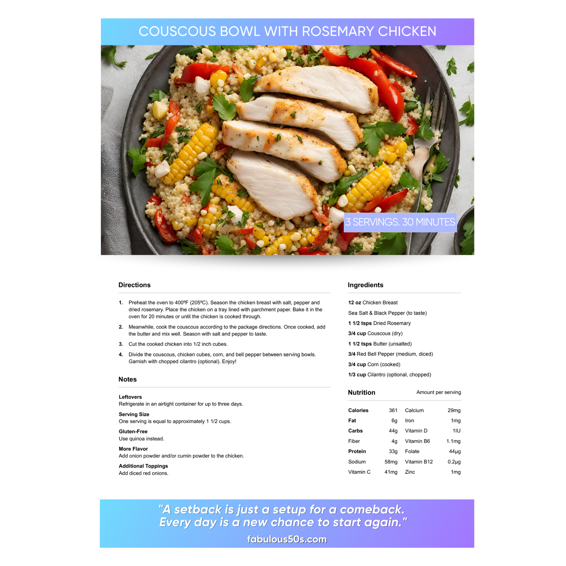 14-Day Gluten-Free Meal Plan Fabulous50s