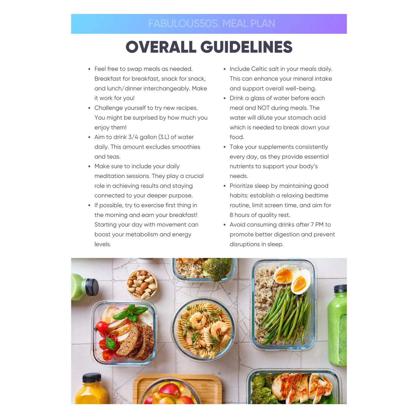 28-Day Weight Loss Meal Plan Fabulous50s