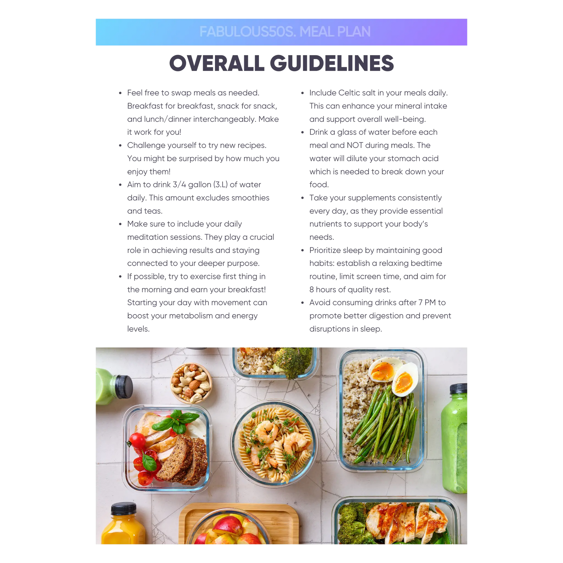 28-Day Weight Loss Meal Plan Fabulous50s