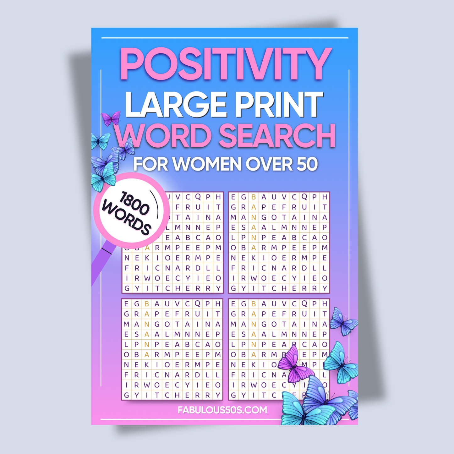 Positivity Word Search For Women Over 50 (Large Print) Fabulous50s