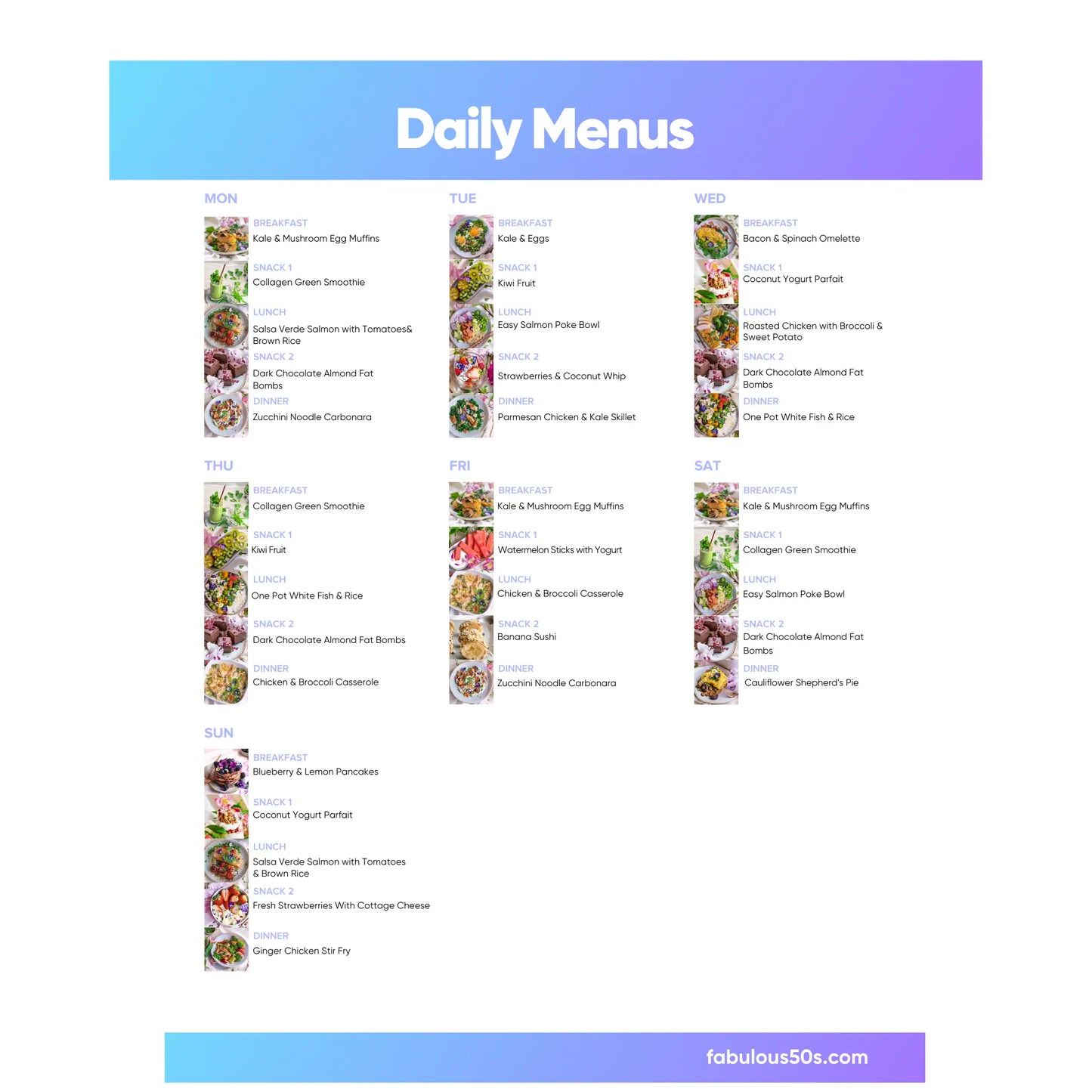 28-Day Menopause Meat-Based Meal Plan Fabulous50s