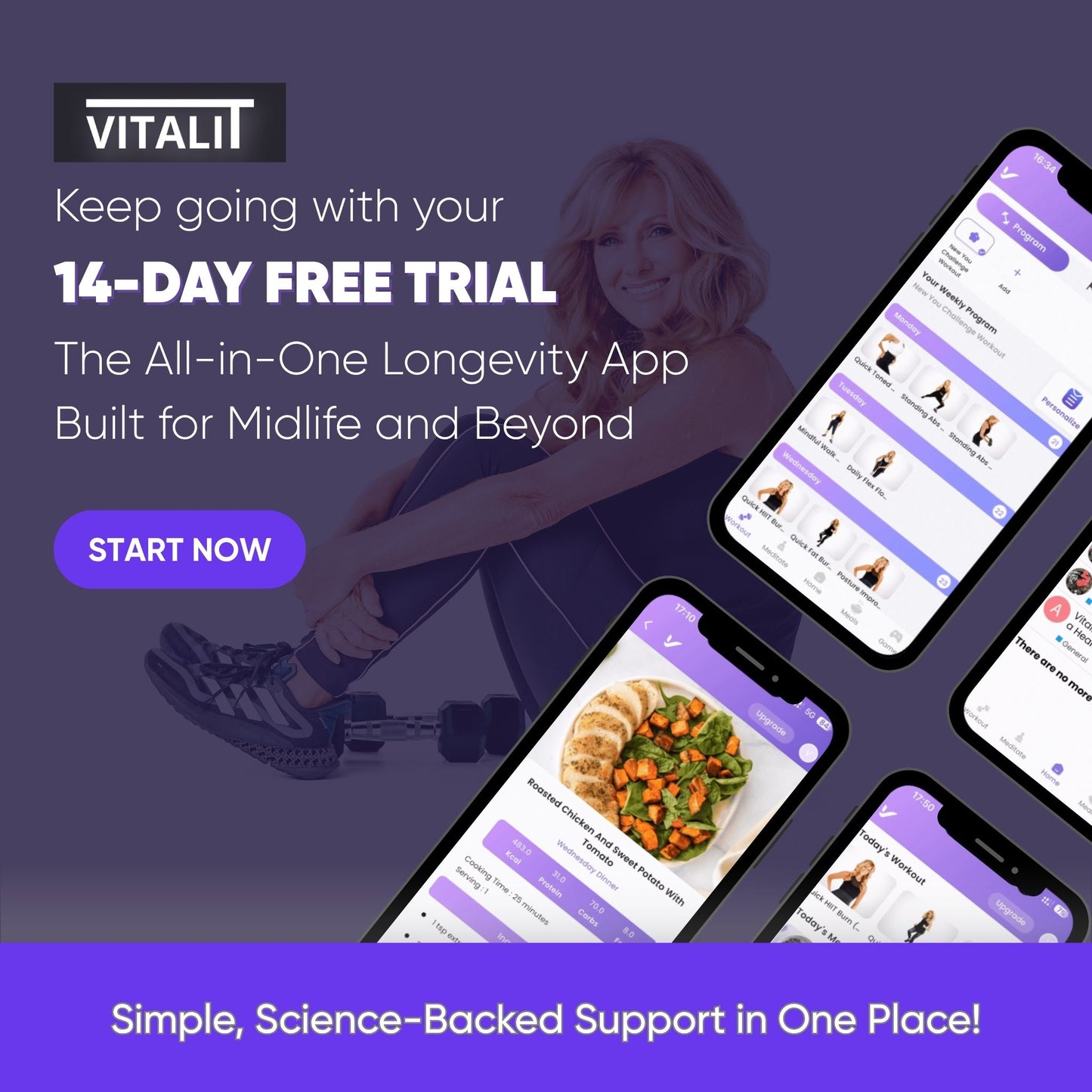 VitaliT - The All-in-One Longevity App Built for Midlife and Beyond