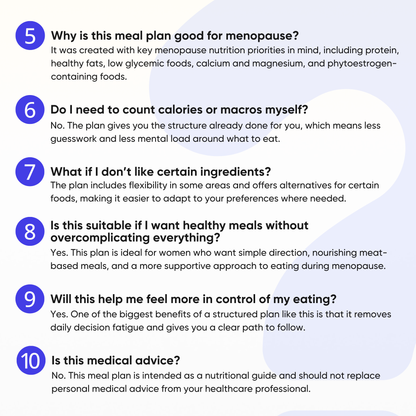 28-Day Menopause Meat-Based Meal Plan for Women