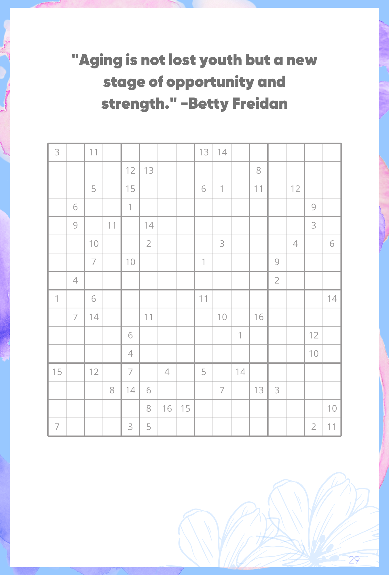 Sudoku for Women Over 50